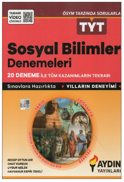 Aydın TYT Sosyal Bilimler 20 Deneme ürün görseli 1