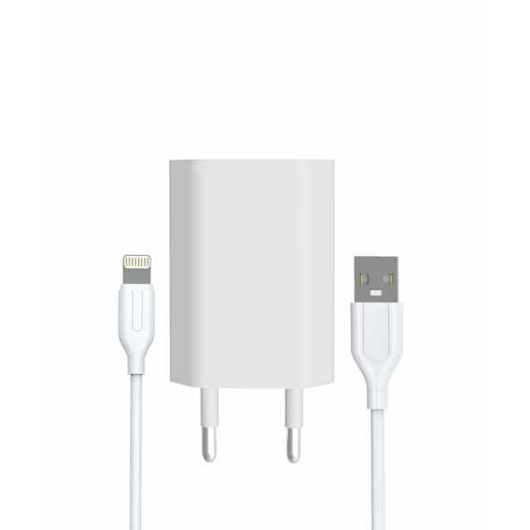 PDAteknoloji Yetty 2 in 1 Şarj Cihazı + 1m  Lightning Kablo YT-20L (Yerli Üretim) ürün görseli 1
