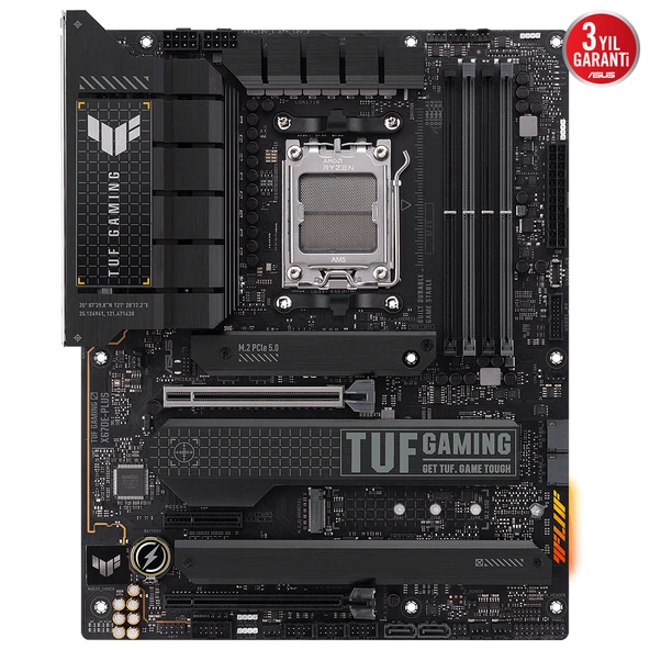Asus Tuf Gamıng X670E-Plus Amd X670 Am5 Ddr5 6400 Dp Hdmı 4X M2 Usb3.2 Aura Rgb 2.5Gbit Lan Atx (Tuf Gamıng X670E-Plus) Anakart ürün görseli 1