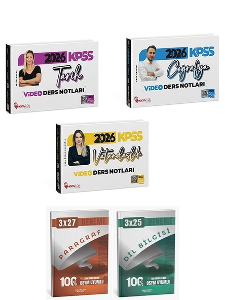 Anla Kazan + Hoca Kafası 2026 KPSS Tarih + Coğrafya + Vatandaşlık Video Ders Notları 3 lü Set Anla Kazan + Hoca Kafası Yayınları ürün görseli 1