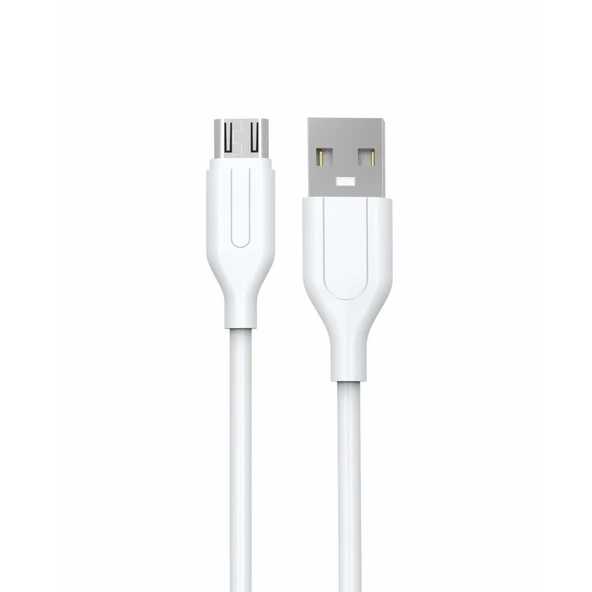 PDAteknoloji Yetty 2.4A Micro USB Kablo 1m Beyaz YKB-01B (Yerli Üretim) ürün görseli 1