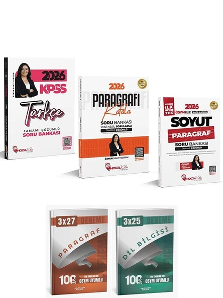 Anla Kazan + Hoca Kafası 2026 KPSS Türkçe + Paragraf Soru Bankası 3 lü Set - Öznur Saat Yıldırım Anla Kazan + Hoca Kafası Yayınları ürün görseli 1