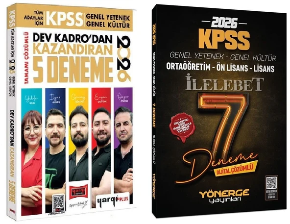 Yargı + Yönerge 2026 KPSS Genel Yetenek Genel Kültür Dev Kadrodan Kazandıran 5+7 Deneme 2 li Set Yargı + Yönerge Yayınları ürün görseli 1