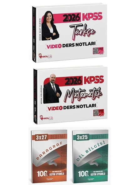 Anla Kazan + Hoca Kafası 2026 KPSS Türkçe + Matematik Video Ders Notları 2 li Set Anla Kazan + Hoca Kafası Yayınları ürün görseli 1