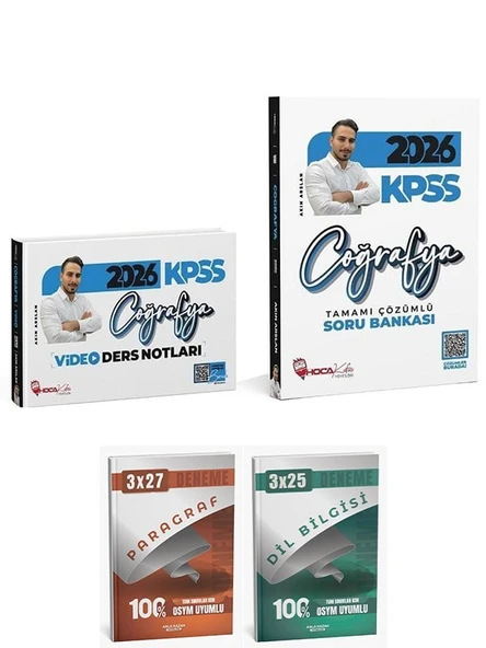 Anla Kazan + Hoca Kafası 2026 KPSS Coğrafya Video Ders Notları + Soru Bankası 2 li Set - Akın Arslan Anla Kazan + Hoca Kafası Yayınları ürün görseli 1