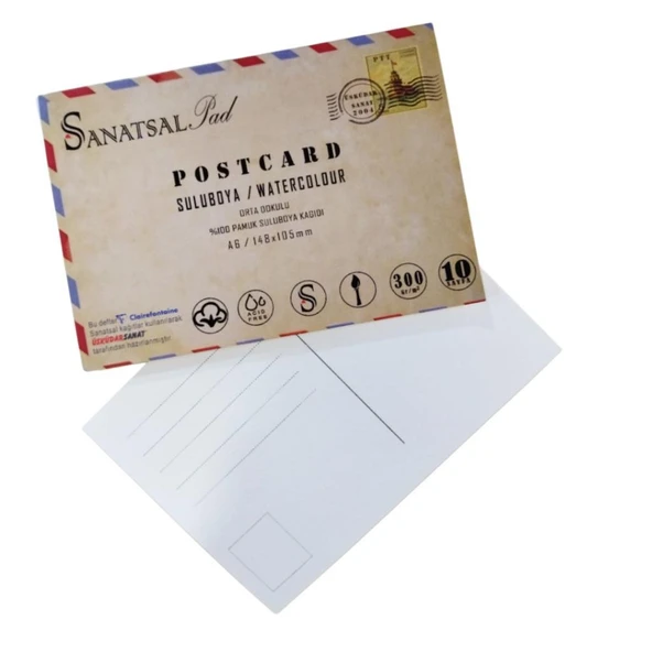Sanatsal Pad Postcard Suluboya Blok 300 g A6 10 Yaprak ürün görseli 1
