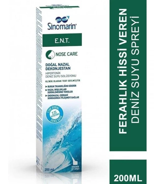Sinomarin E.N.T. Deniz Suyu Burun Spreyi 200 Ml (SKT:01/2028) ürün görseli 1