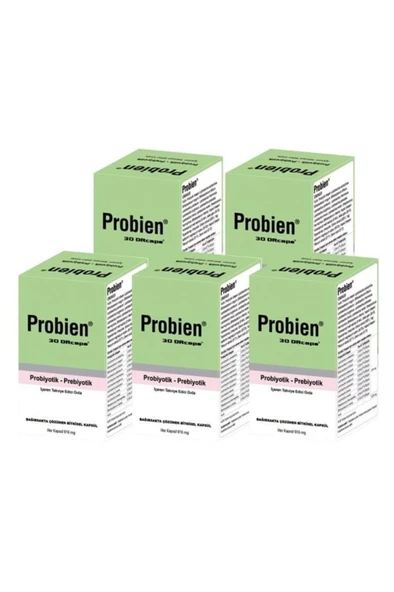 Probien Probiyotik Prebiyotik 30 Kapsül 5'Li PAKET (SKT:07/2028) ürün görseli 1