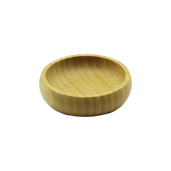 TEKLİ - MİNİ=8.5CM AHŞAP BAMBU ÇEREZLİK - LOKUMLUK KASE ürün görseli 1