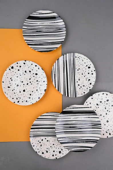 Tabak Evi Porselen Sidereal Karma Pasta Tabağı Seti 19,50cm 6 Kişilik 6 Parça ürün görseli 1