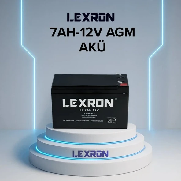 LEXRON - İnges 12 VOLT 7 AMPER AGM AKÜ ürün görseli 1