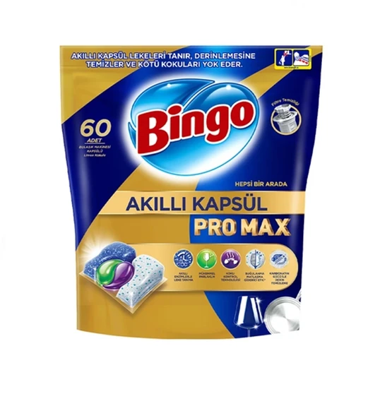 Bingo Akıllı Kapsül PRO MAX 60'LI Bulaşık Makinesi Tableti ürün görseli 1