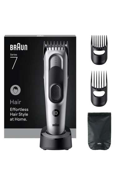 Braun Saç Kesme Makinesi Series 7, +5 Aksesuar, Ömür Boyu Keskin Bıçak, 17 Uzunluk, HC7590 ürün görseli 1