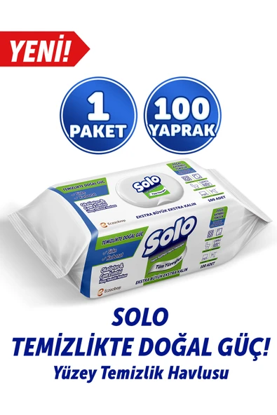 Solo Temizlikte Doğal Güç Okaliptus&çam Esintisi Yüzey Temizlik Havlusu 100 Yaprak ürün görseli 1