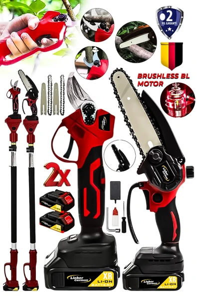 Link 3点セット PTTAVM: Lieber German RED 3Lu Set Dal Budama Testeresi & Dal
