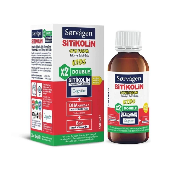 Sorvagen Double Sitikolin Sıvı Form 150 ml ürün görseli 1
