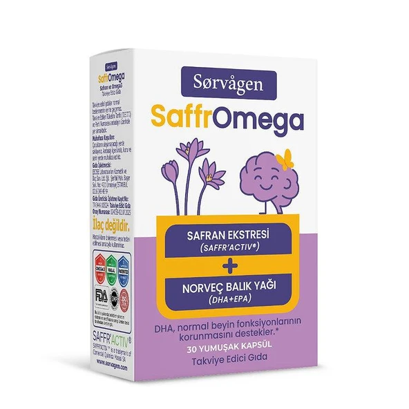 Sorvagen SaffrOmega Safran ve Omega3 30 Yumuşak Kapsül ürün görseli 1