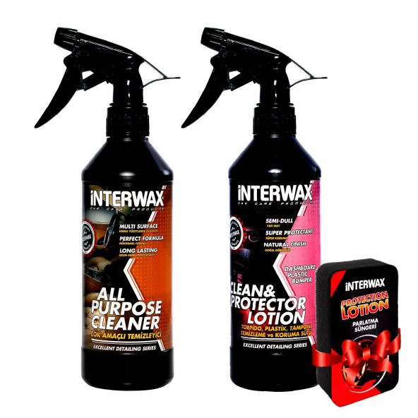 INTERWAX 2li SET DÖŞEME TEMİZLEME ve TORPİDO TEMİZLEME SÜTÜ 500 ML ürün görseli 1