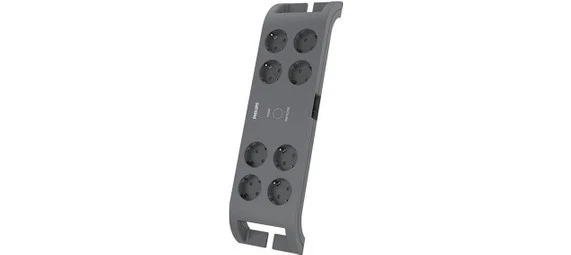 Philips 8-li SPN3180A/62 900 Joules Akım Koruma Prizi GRİ ürün görseli 1