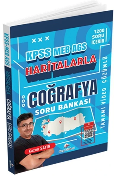 2026 KPSS MEB AGS Haritalarla Coğrafya Tamamı Video Çözümlü Soru Bankası Dizgi Kitap ürün görseli 1