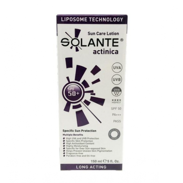 Solante Güneş Losyonu Actinica Sun Care Lotion Çok Hassas Ciltler Spf 50+ 150 Ml ürün görseli 1