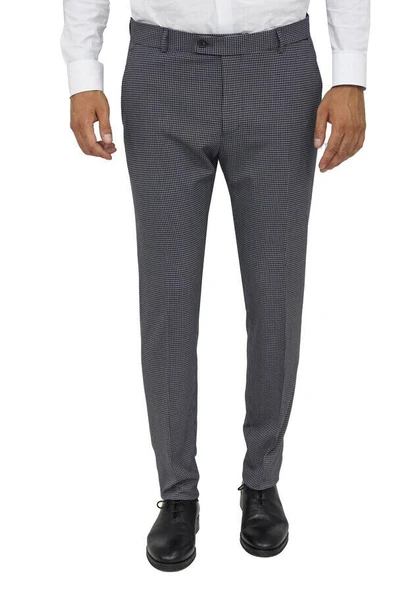 Desenli Slim Fit Koyu Gri Erkek Pantolon - Wessi ürün görseli 1