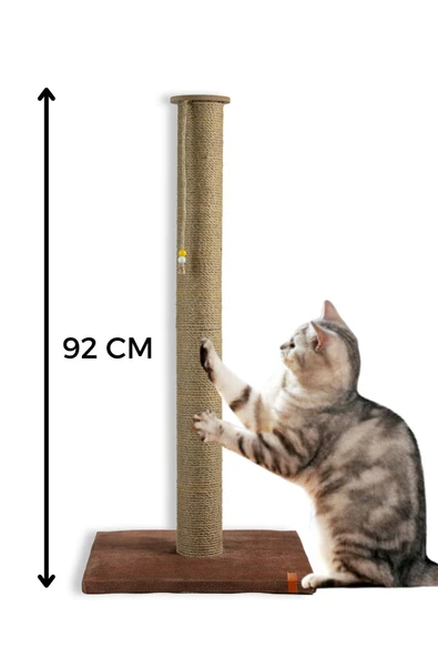 PUGALO 90 Cm Büyük Kedi Tırmalam Tahtası Catnipli Uzun Tırmalama Tahtası Minder Yüzey Kahve Rengi ürün görseli 1