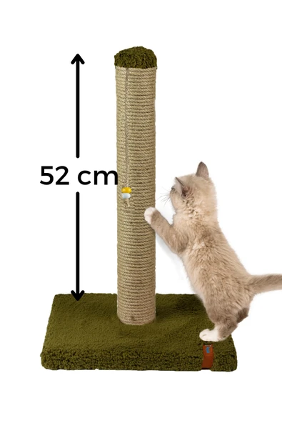PUGALO 52cm Lüx Tırmalama Tahtası Catnipli Jüt Tırmalama Yeşil Minder Yüzey ürün görseli 1