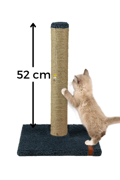 PUGALO 52cm Lüx Tırmalama Tahtası Catnipli Jüt Tırmalama Antrasit Minder Yüzey ürün görseli 1