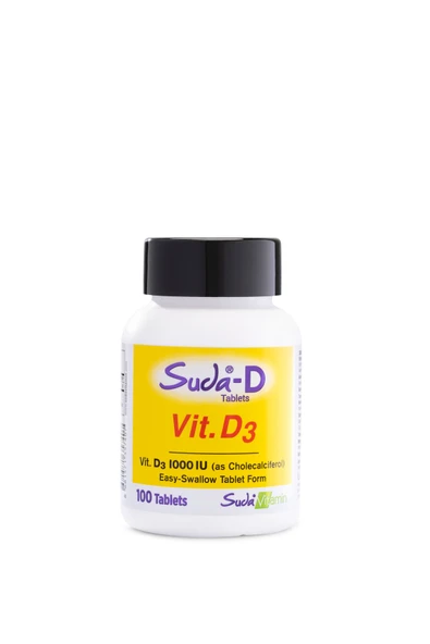 SUDA VİTAMİN Vitamin- D3 Vitamini 1000ıu 100 Tablet ürün görseli 1