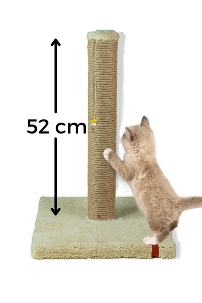 PUGALO 52cm Lüx Tırmalama Tahtası Catnipli Jüt Tırmalama Krem Minder Yüzey ürün görseli 1