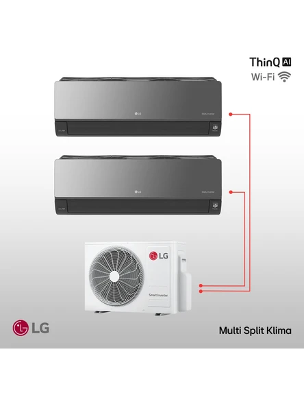 Inverter Multi Split Wi-Fi Klima Ac1 12K+18K Btu ürün görseli 1