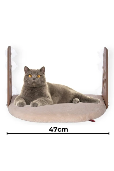 PUGALO Cam Yatağı Vantuzlu Kedi Cam Yatağı Vantuzlu Yatak Krem ürün görseli 1