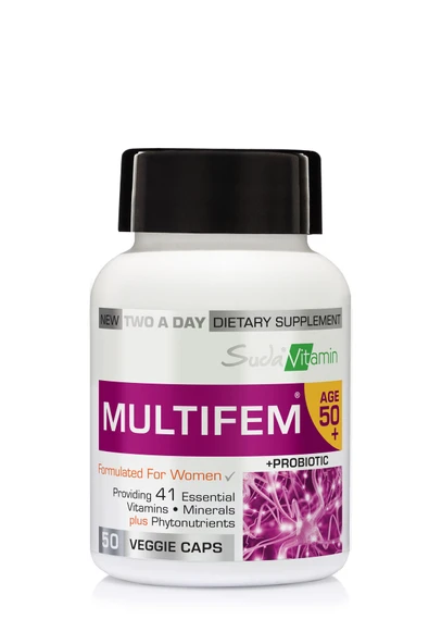 SUDA VİTAMİN Multifem 50+ Yaş Üstü Kadınlara Özel Multivitamin 50 Bitkisel Kapsül ürün görseli 1