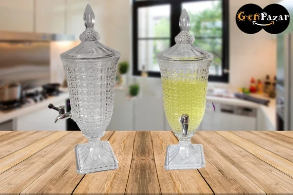 Cam Sebil, Şerbetlik, Limonatalık, Detoks sürahisi 2 Litre ürün görseli 1