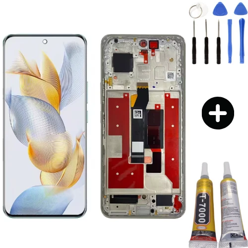 Huawei Honor 90 REA-NX9 Uyumlu Çıtalı Servis Lcd Ekran Dokunmatik Siyah + Montaj Seti ürün görseli 1