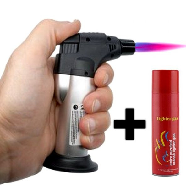Pürmüz Turbo Meşale 1300C Jet Alevli Doldurulabilir + Bütan Gaz Hediyeli Meşalesi Torch Çakmak ürün görseli 1