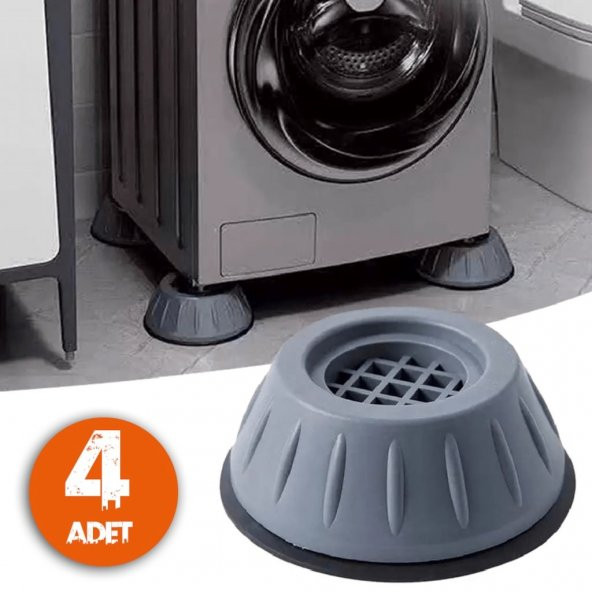 Çamaşır Makinesi Titreşim Önleyici Kaydırmaz Vantuzlu Stoper Set 4 Adet ürün görseli 1