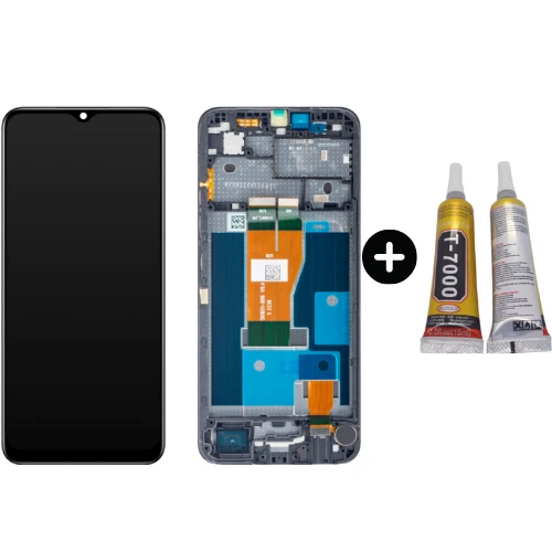 Oppo Realme C33 RMX3624 Uyumlu Çıtalı HK Lcd Ekran Dokunmatik + B7000 ürün görseli 1