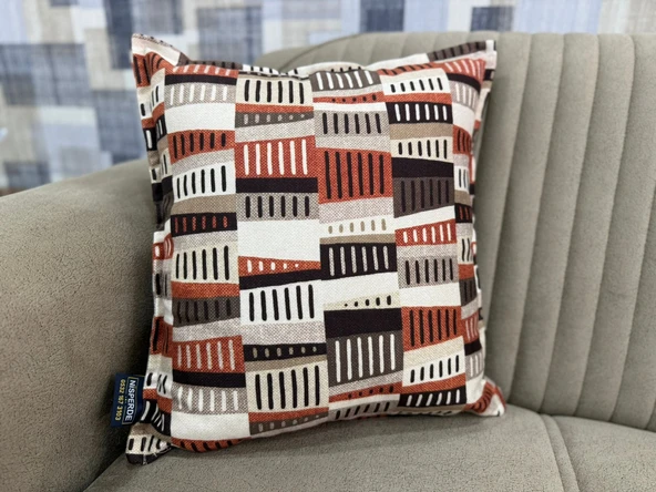 NİVEMESHOME RİTİM 02 KİREMİT  (45X45) DOLGULU KIRLENT KILIFI ürün görseli 1