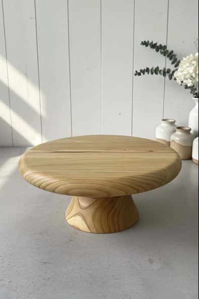 Ahşap Ayaklı Kestane Ağacı Sunum Standı, Sunumluk, 30 cm ürün görseli 1