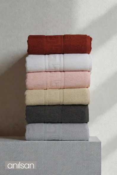 6'lı Honey Greek El Havlusu - 50x90 Cm, 225 Gr, %100 Pamuk, Spa Ve Otel Havlusu ürün görseli 1