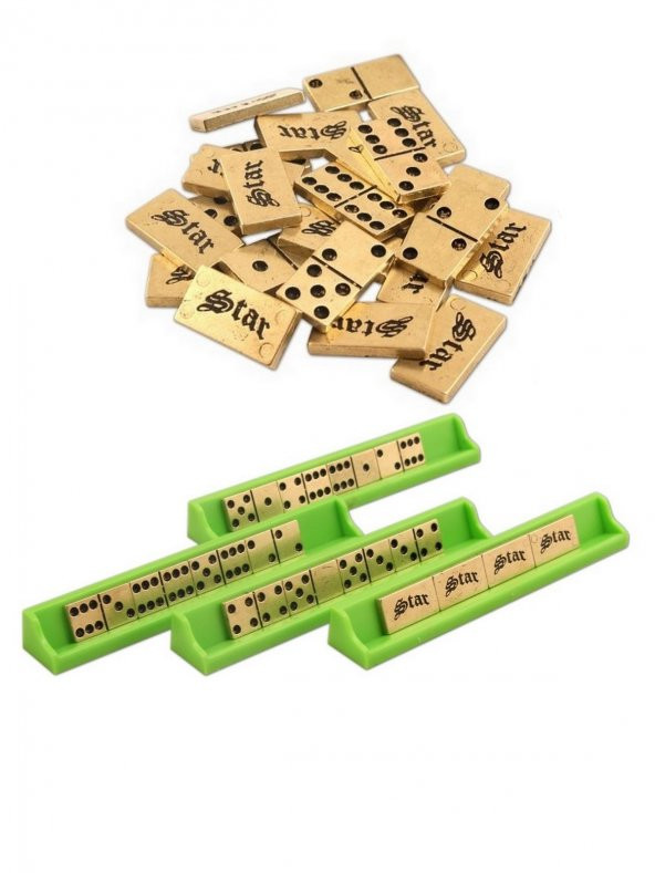 Domino Zamak Büyük Boy Domino Oyun Seti Metal Domino Taşı Seti Metal 1.KALİTE Metal Domino ürün görseli 1