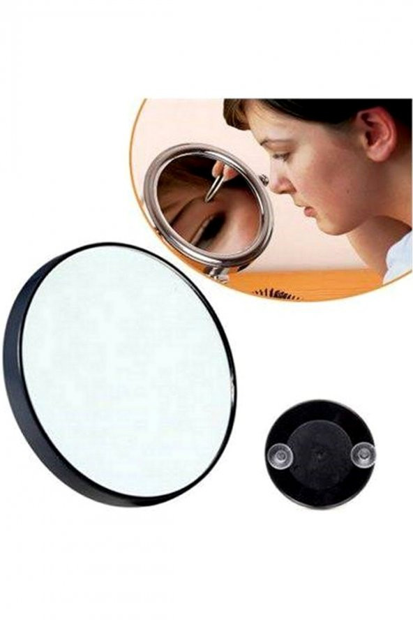 10x Büyüteçli Vantuzlu Makyaj Lens Traş Aynası Vantuzlu Büyüteçli Ayna Asorti Siyah Nokta Temizleme ürün görseli 1