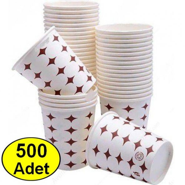 500 ADET Karton Bardak ( 1. KALİTE ) 7 Oz Kullan At Karton Bardak Kağıt Bardak Piknik Bardak ürün görseli 1