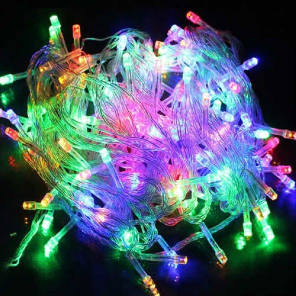 10mt 100 Led Işık Renkli Noel Yılbaşı Agaç Süsleme Parti Eylence Süs Disko Bar Süsleme ürün görseli 1