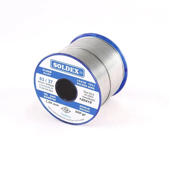 63-37 Lehim Teli 500 Gr 1 mm - Sn:63 - Pb:37 ürün görseli 1