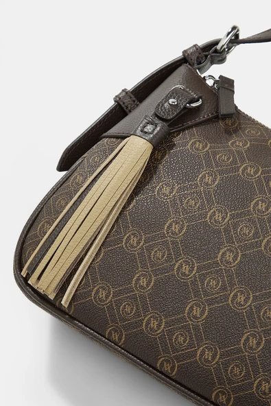 362420 VAKKO KAHVE MONOGRAM ÇANTA - Resim 7