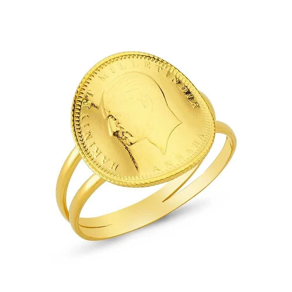 Bilezikhane Ata Çeyrek Altınlı Yüzük 3.50 Gram 22 Ayar Altın ürün görseli 1