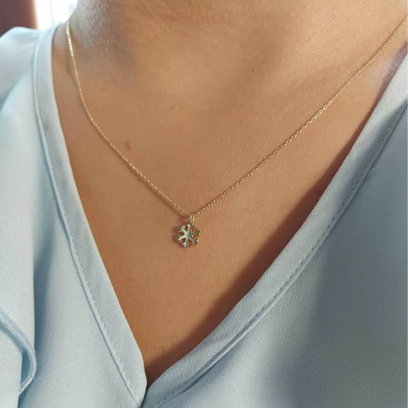 Bilezikhane Kar tanesi altın kolye 1.25 gram ürün görseli 1